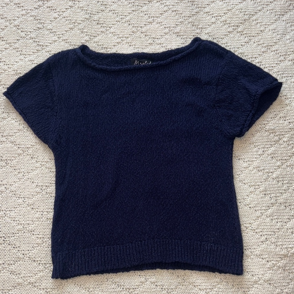 Blue Knit Lounge Sweater